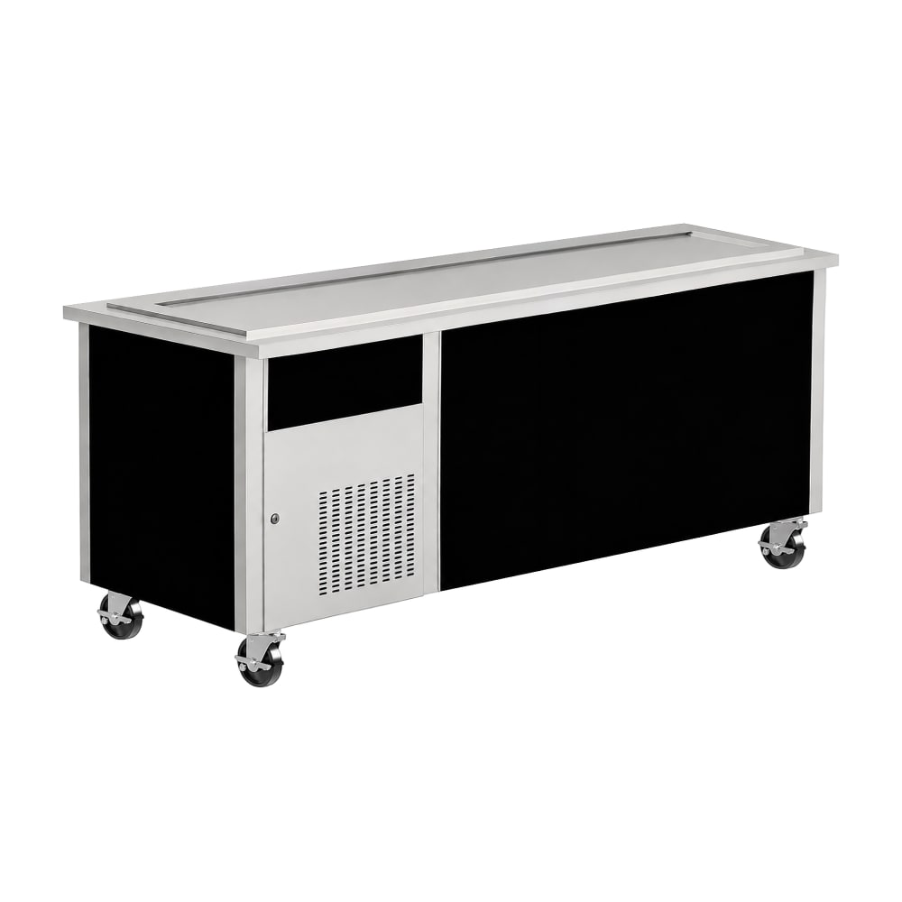 238-RSSSCRFT6 86" Cold Food Bar - 6 Pan Capacity, Floor Model, Black