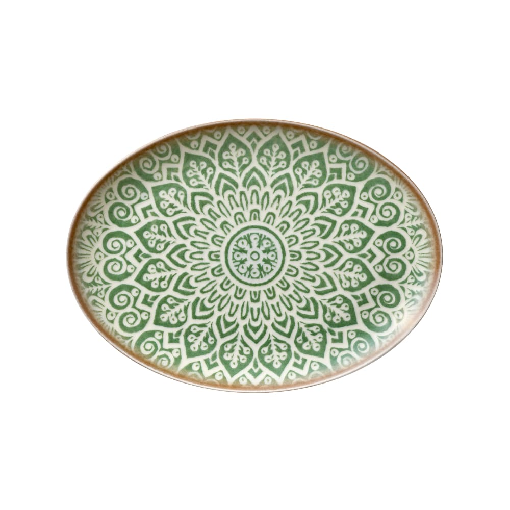 634-803223241000401 12 5/8" x 9 1/4" Oval Soulmate Platter - China, Jade