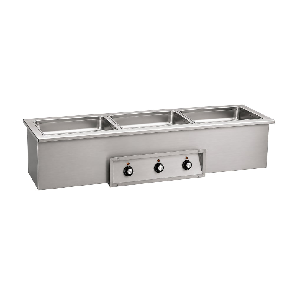 238-95603NDM Drop-In Hot Food Well w/ 3 Full Size Pan Capacity - 120v