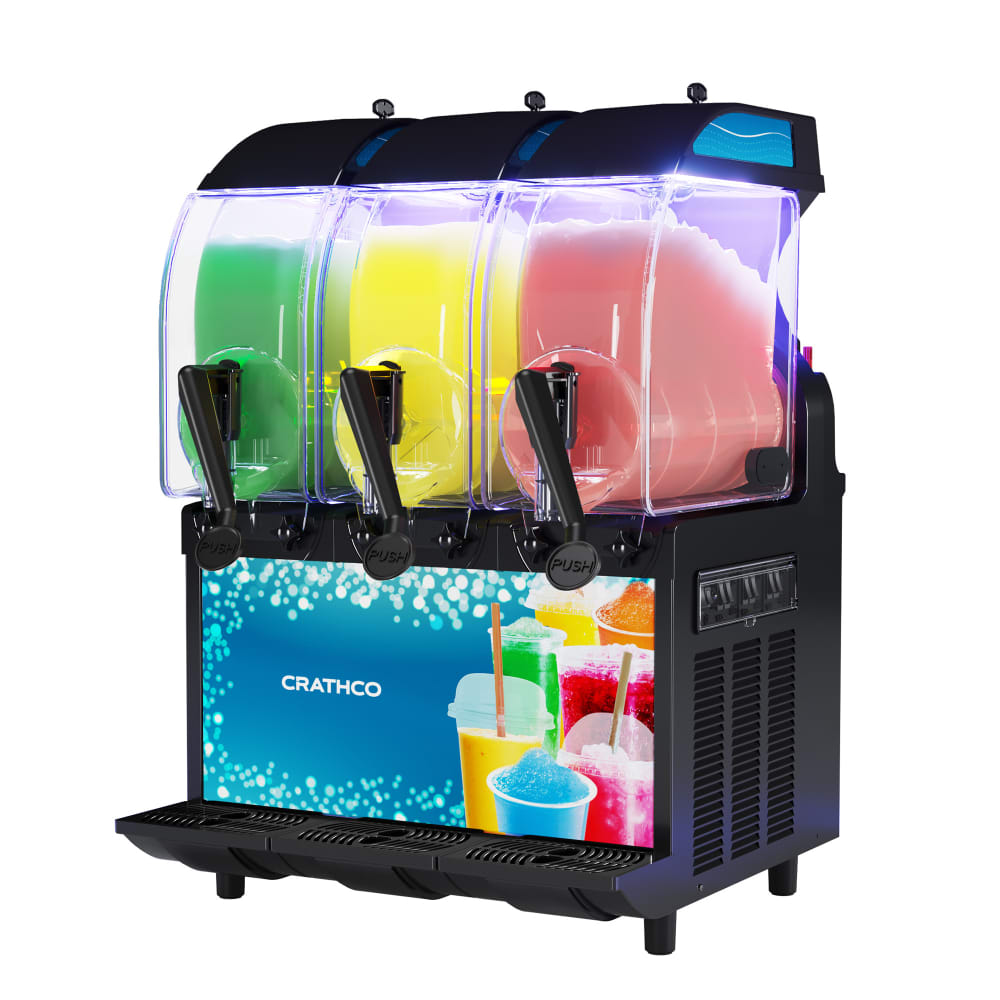 131-IPRO3MWLIGHT 24" I-PRO Frozen Drink Machine w/ Triple 2 9/10 gal Bowls - 115v