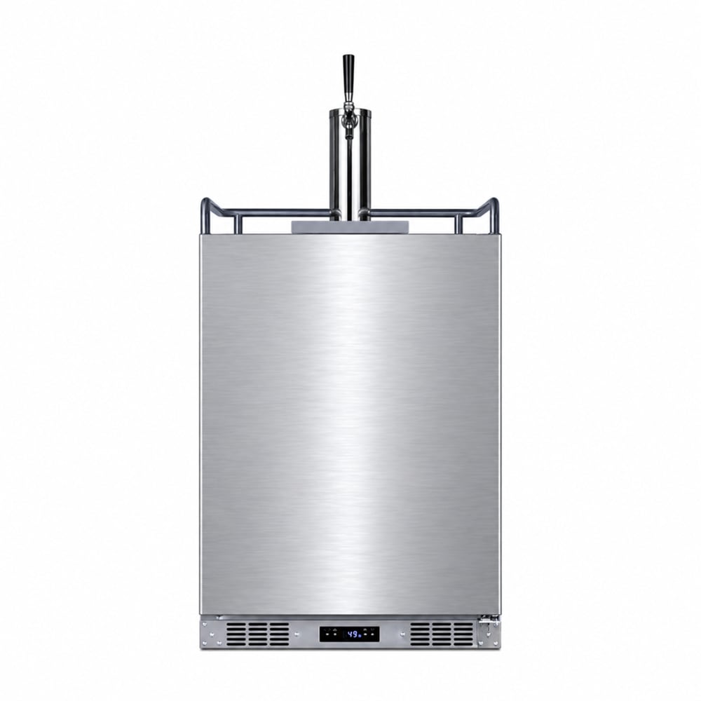 162-SBC682PNR 24" Kegerator Beer Dispenser w/ 2 Keg Capacity - 1 Column, Panel Ready, 115v