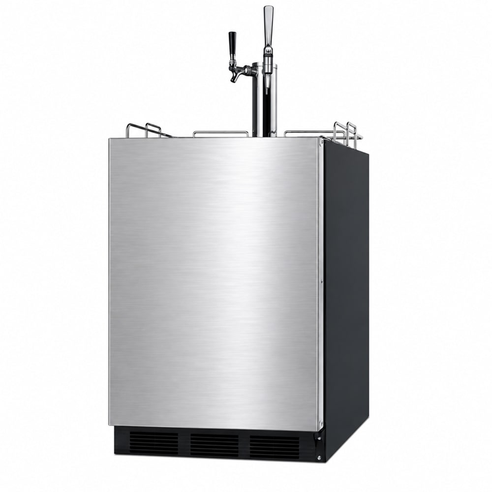 162-SBC58BBIIFCMTWIN 24" Draft Cold Brew & Nitro Coffee Dispenser - 1 Column & 2 Tap...