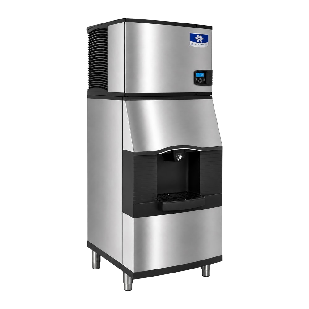 399-IYT0620W161SPA16 510 lb Half Cube Ice Machine w/ Ice Dispenser - 120 lb Storage, Bucket Fill,...