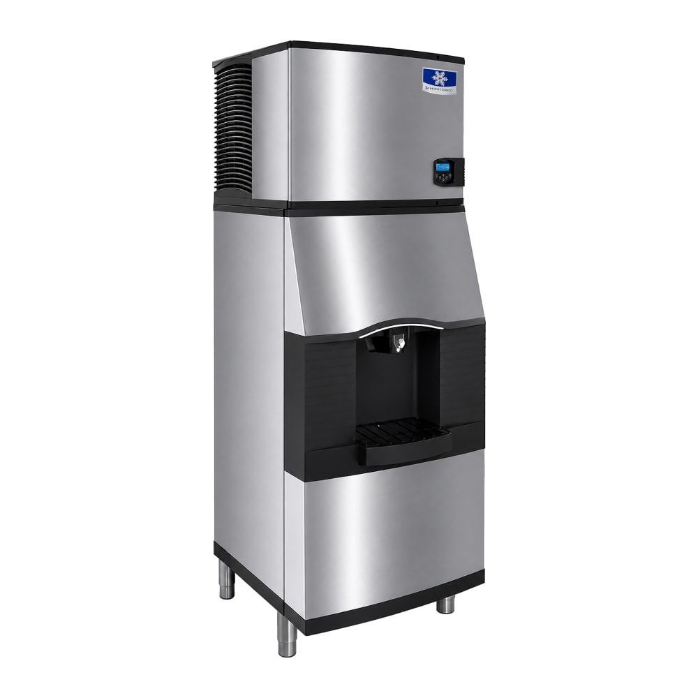 399-IYT0900WSPA310 744 lb Indigo NXT™ Half Cube Ice Machine w/ Dispenser - 180 lb Storage, Bucket...