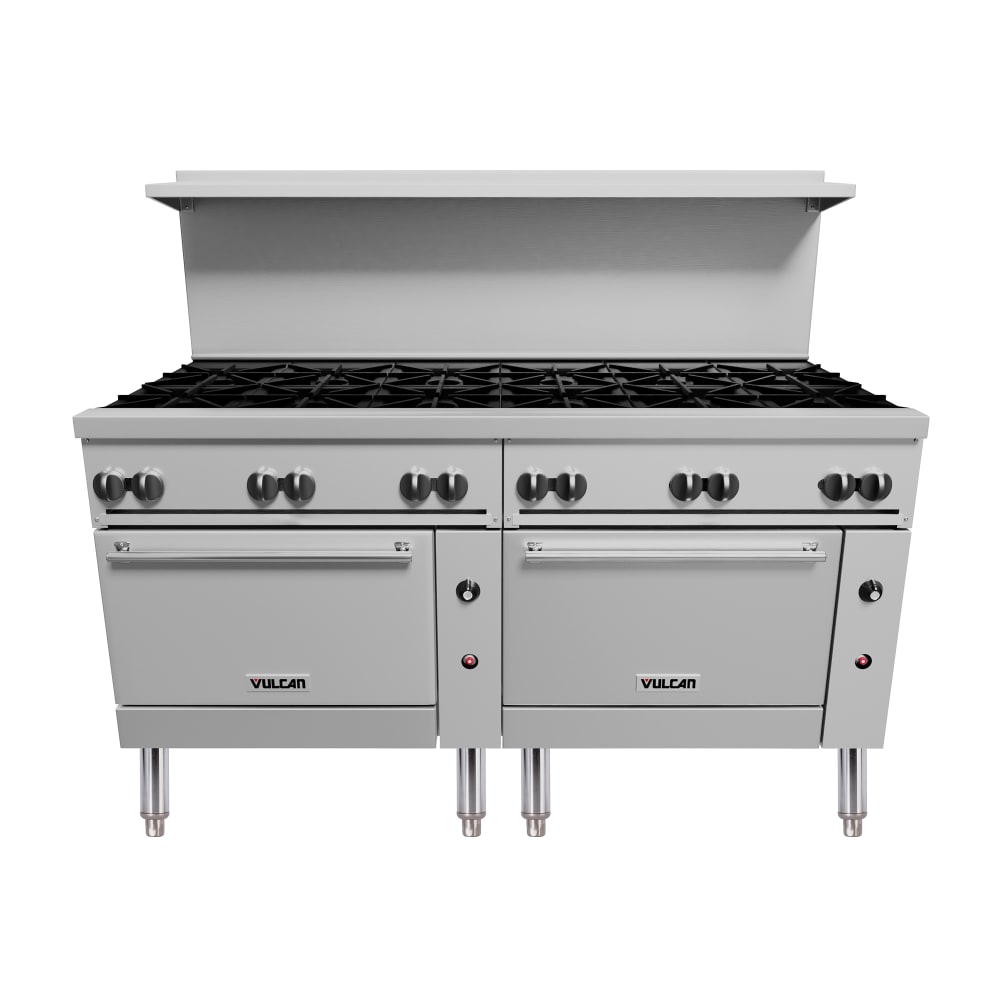 Vulcan 72SC-12B 72 12 Burner Gas Range w/ 1 Standard Oven & 1 Convection Oven, Natural Gas