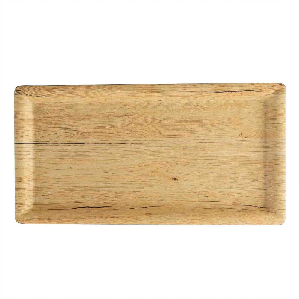 229-12461 Rectangular Serving Board - 11" x 5 3/4", Melamine, Timber Decal