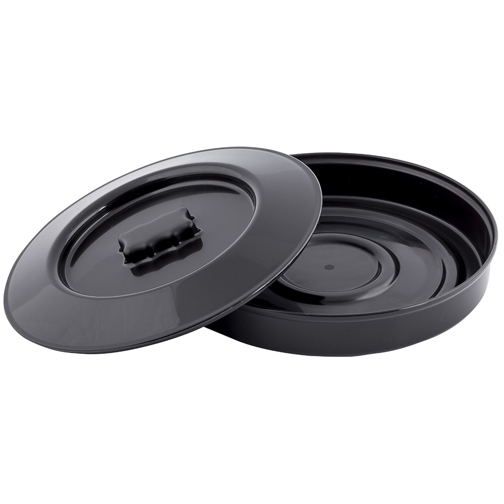 229-TW771 7 3/4" Round Tortilla Server - Polypropylene, Black