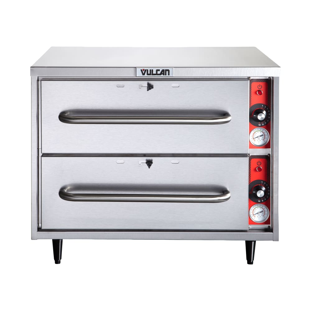 207-VW2S 27.5"W Freestanding 2-Drawer Warmer w/ 21.5" Compartments, 120v