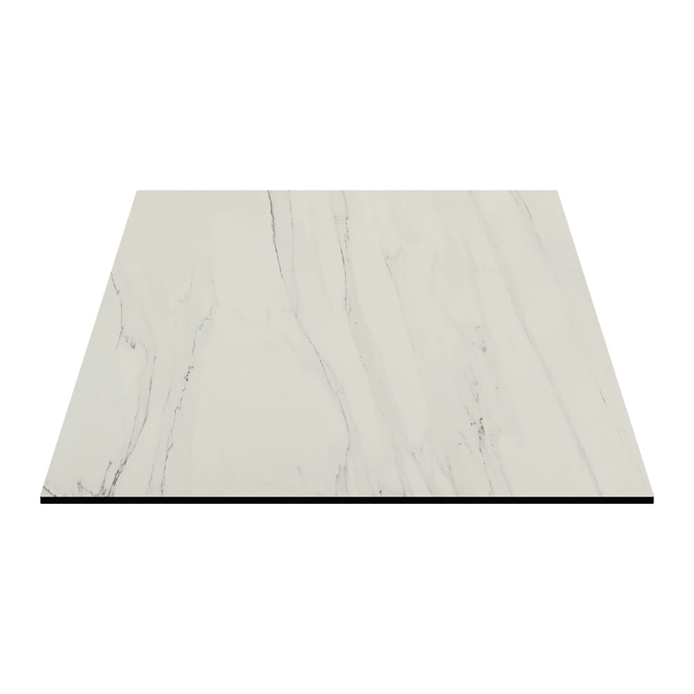 256-CC3072MM 30" x 72" Rectangular Laminate Table Top w/ Umbrella Hole, Modern Marble