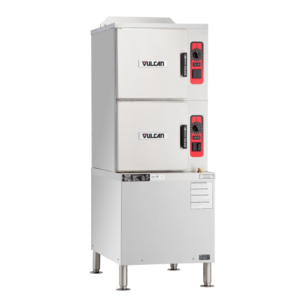 207-C24GA6BSCLP 6 Pan Convection Steamer - Cabinet, Liquid Propane