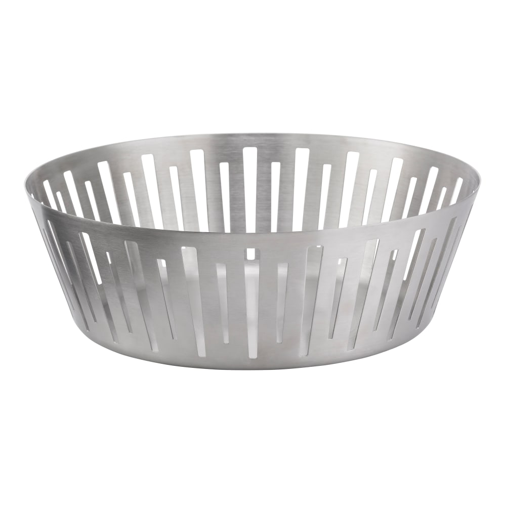 482-DB63 Round Bread Basket, 12" x 4", Stainless Steel, Brushed Finish
