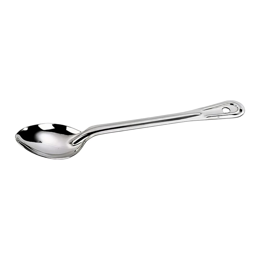 158-3750 11" Solid Serving Spoon w/ Grooved Handle, Stainless
