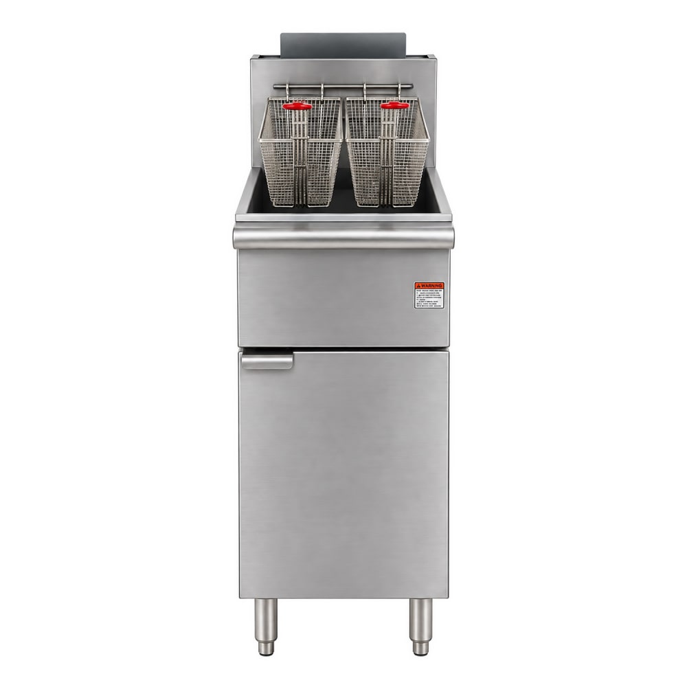 731-FF50NG Gas Fryer- 50 lb Vat, Floor Model, Natural Gas