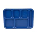 Cambro PS1014186 Plastic Rectangular Tray w/ (6) Compartments, 10 x 14  1/2, Navy Blue
