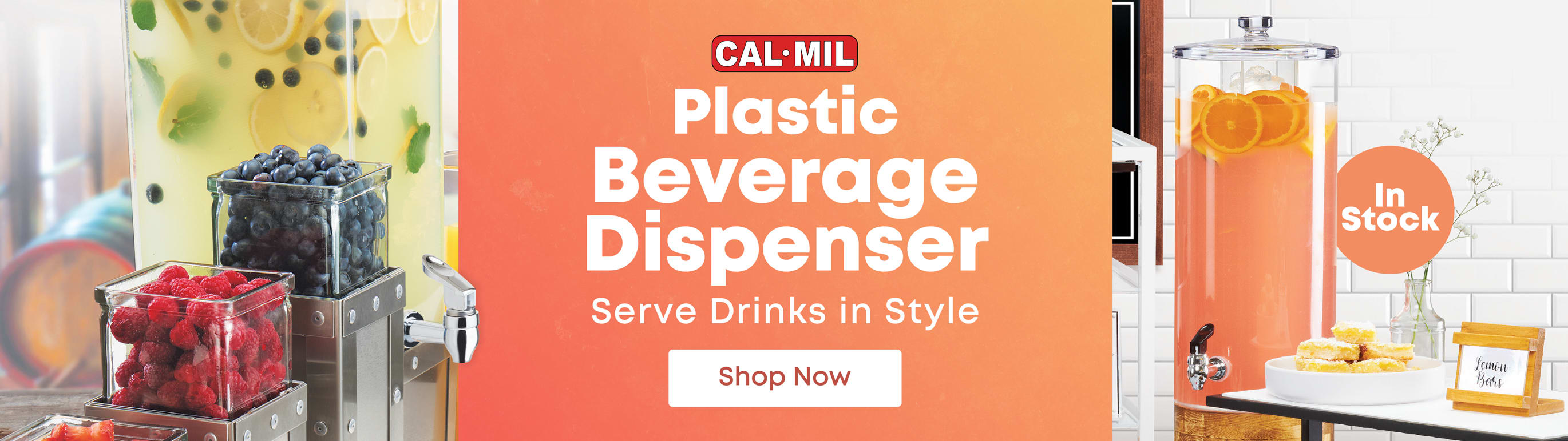 Cal-Mil Plastic Beverage Dispenser