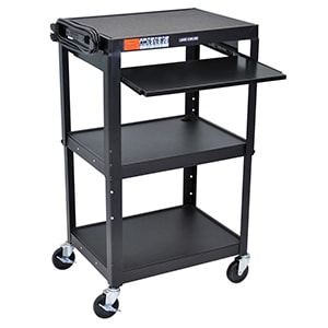 Abacad Plastic Commercial Cart Large Size, Restaurant Cart with Wheels  Lockable, Heavy Duty Utility Service Cart for Foodservice,  Commercial,Office