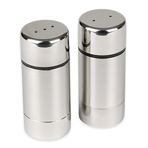 Winco SP-612 Salt Shaker & Pepper Grinder, 6, Rubberwood, Black (Set of 2)