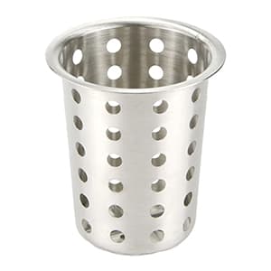 Choice Perforated Matte Black Flatware Holder Cylinder