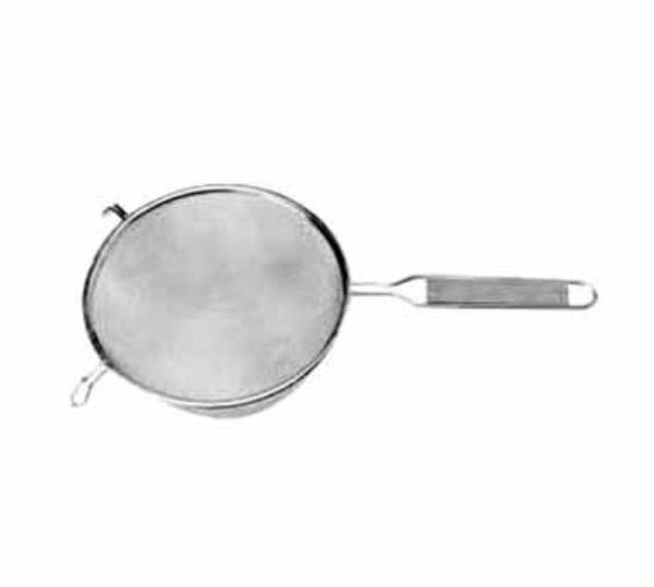Polar Ware T1430 6 in Medium Mesh Double Strainer, Wood Handle, Stainless Steel