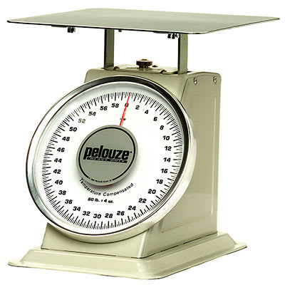 Rubbermaid FG1060 Pelouze Dial Type Portion Scale - 60-lb x 4-oz, Enamel/Chrome