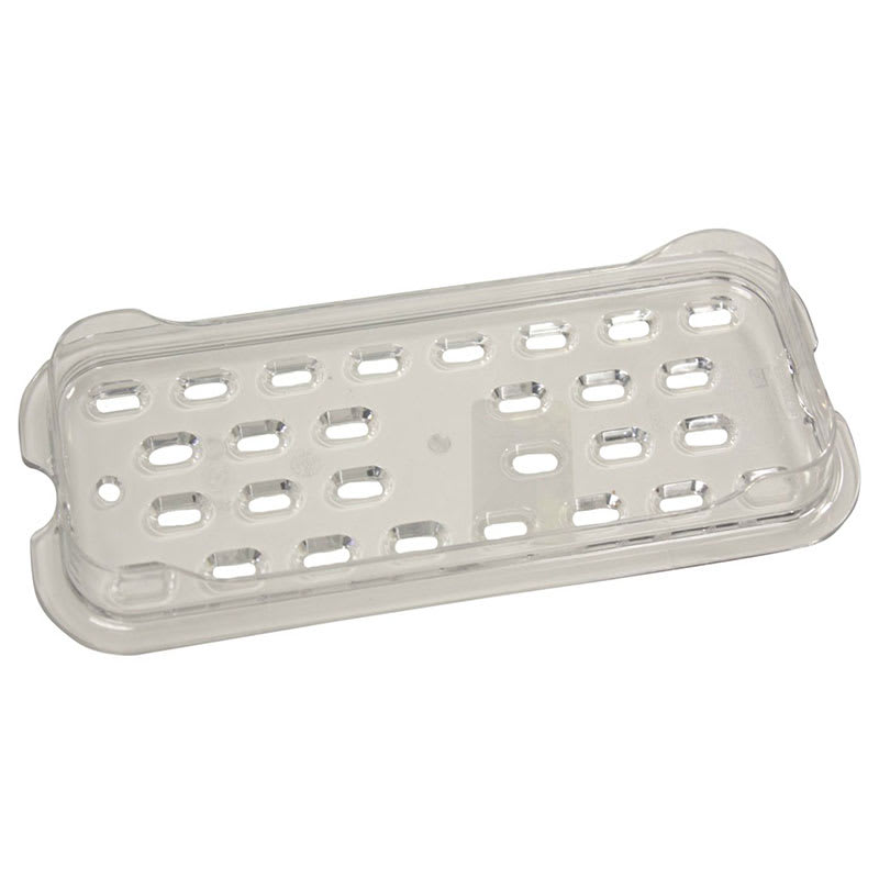 Rubbermaid FG113P24CLR Cold Food Pan Drain Tray - 1/4 Size, Clear