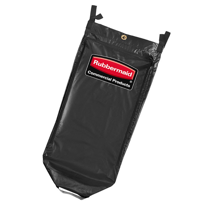 Rubbermaid 1851454 34-gal Vinyl Bag for Executive Janitor Cleaning Cart, Black