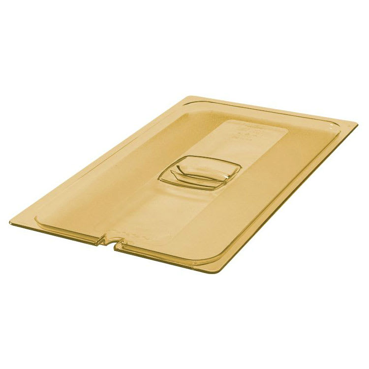 Rubbermaid FG234P86AMBR Hot Food Pan Cover - Notched, Full Size, Amber