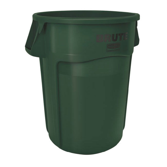 Rubbermaid FG264300DGRN 44-gallon Brute Trash Can - Plastic, Round, Food Rated