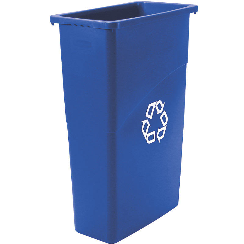 Rubbermaid FG354075BLUE 23-gal Slim Jim Recycling Container - Blue
