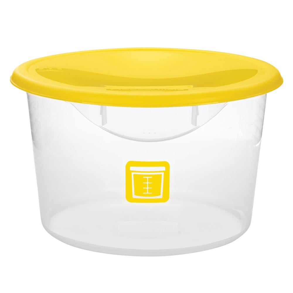 Rubbermaid FG573000YEL 13 1/2" Round Storage Container Lid Yellow Poly