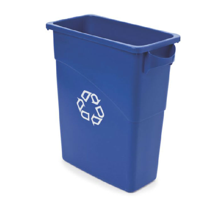 Rubbermaid FG354173 BLUE 16-gal Slim Jim Recycling Container - Blue