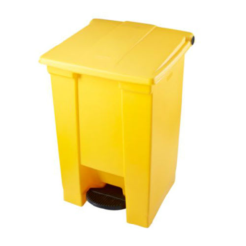 Rubbermaid FG614400YEL 12-gal Step-On Container - Heavy-Duty Pedal, Yellow