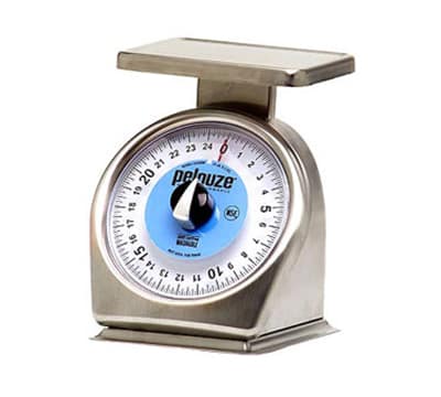 Rubbermaid FG625SRW Pelouze Portion Scale - Dial-Type, 25-lb x 2-oz, Stainless