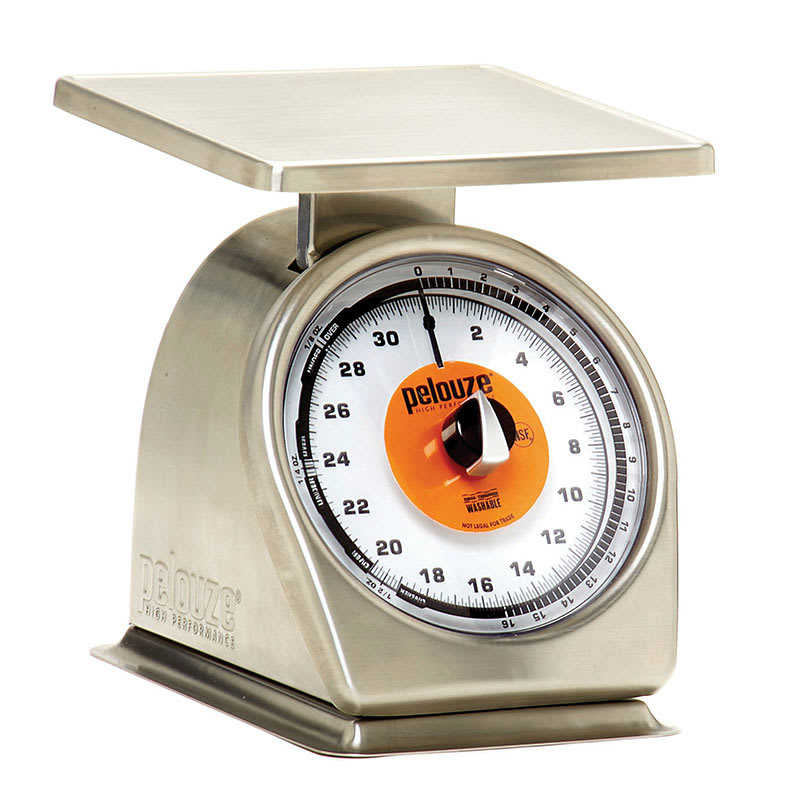 Rubbermaid FG832SRW Pelouze Portion Scale - Dial, 32-oz x 1/8-oz, Orange Lens, Dishwasher Safe