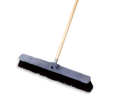 Rubbermaid FG9B0100 BLA 18" Floor Sweep - Fine, Plastic/Tampico, Gray