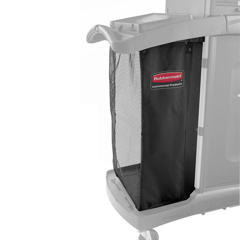 Rubbermaid FG9T9101BLA Fabric Mesh Linen Bag for Housekeeping Carts, Black