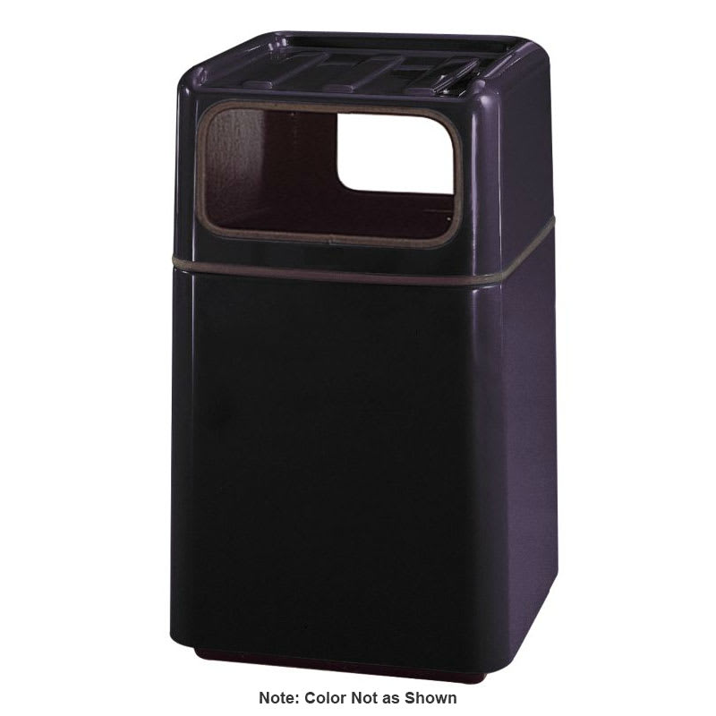 Rubbermaid FGFG2037SQTRPLEG 29-gal Foodcourt Waste Receptacle - 20" Square, Empire Green