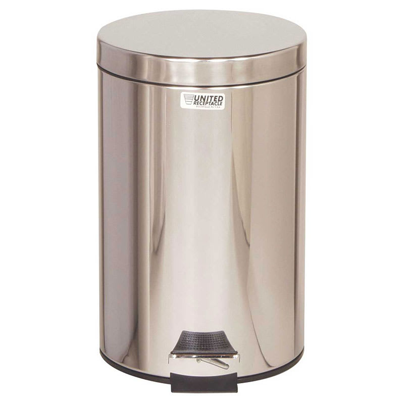 Rubbermaid FGMST35SSPL 1.5-gal Round Rigid Trash Can Liner, Plastic - Silver