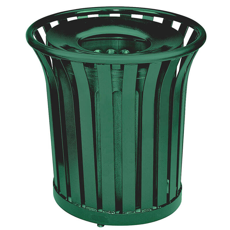 Rubbermaid FGMT32PLVSGN 36 gal Outdoor Decorative Trash