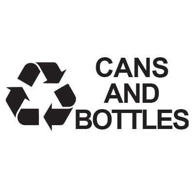 recycle bottles and cans