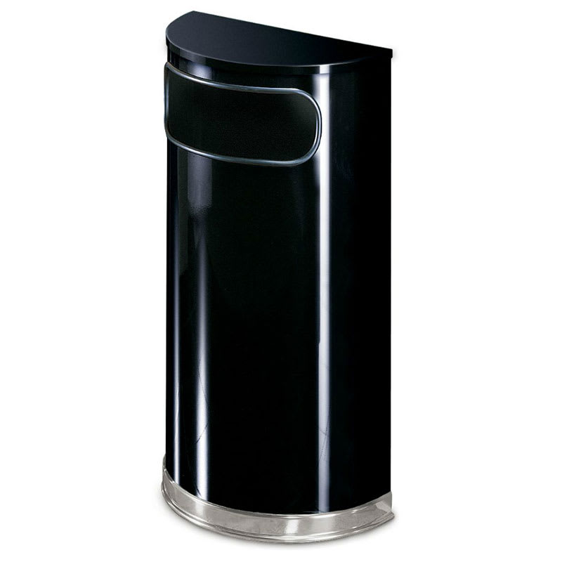 Rubbermaid FGSO820PLBK 9-gal Indoor Decorative Trash Can - Metal, Black