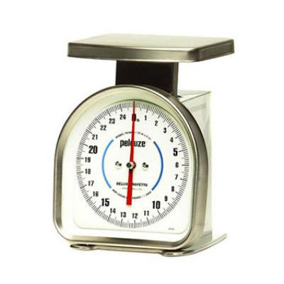 Rubbermaid FGYG400R Pelouze Portion Scale - Dial Type, Blue Lens, 25-lb x 2-oz, Steel