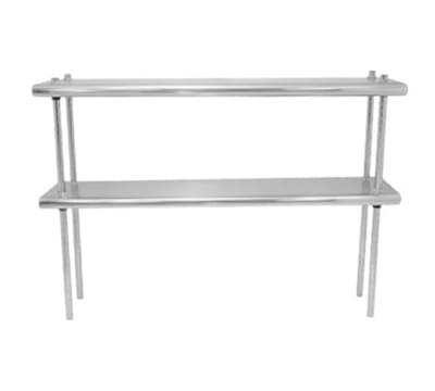 Advance Tabco DS-10-48 Table Mount Shelf - Double Deck, 10x48", 18-ga 430-Stainless