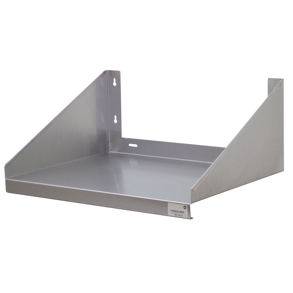 Advance Tabco Ms 18 24 Ec Solid Wall Mounted Shelf 24w X 18d Stainless 