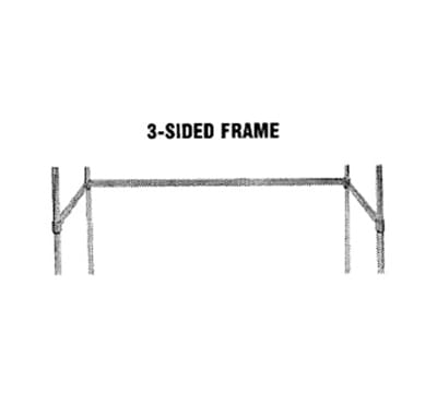 Advance Tabco SF-2460 Shelving, 3 Sided Frame, 24" W, 60" L, Chrome Plated Finish