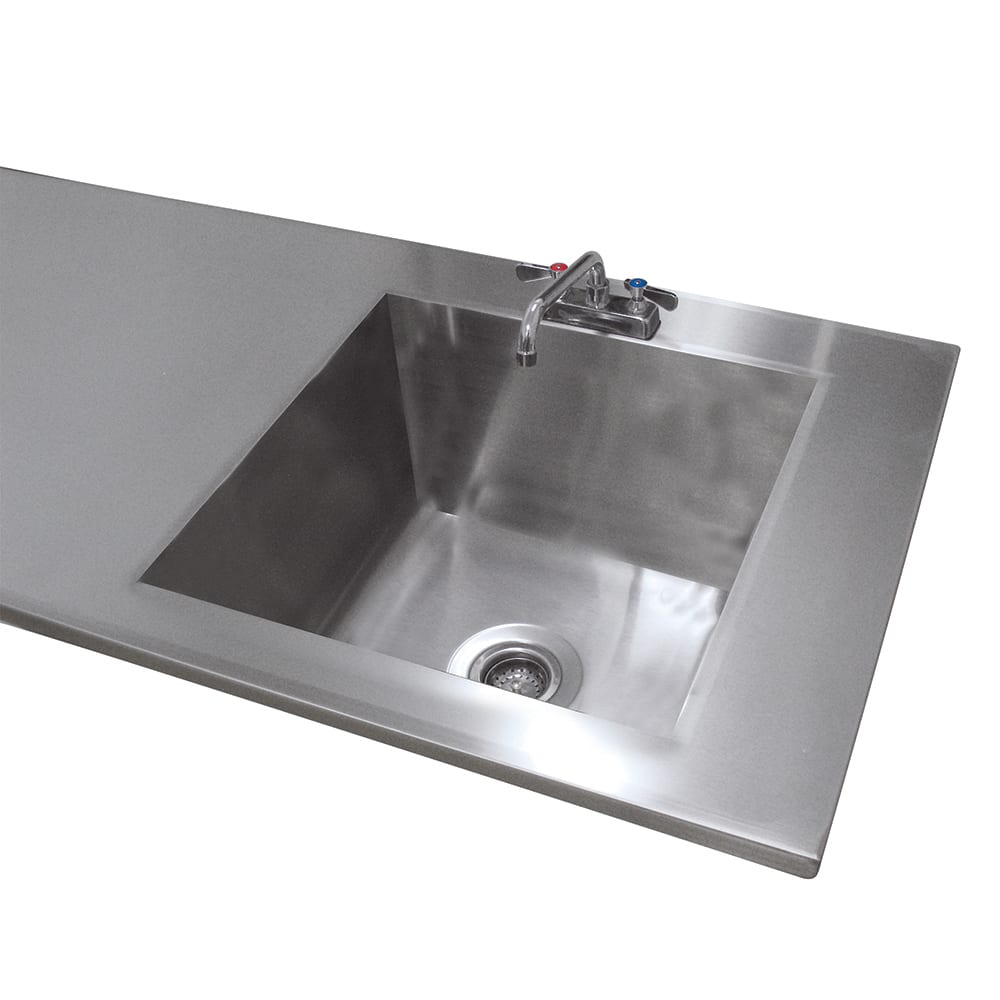 Advance Tabco TA11F Sink Welded Into Table Top, 10x14x10