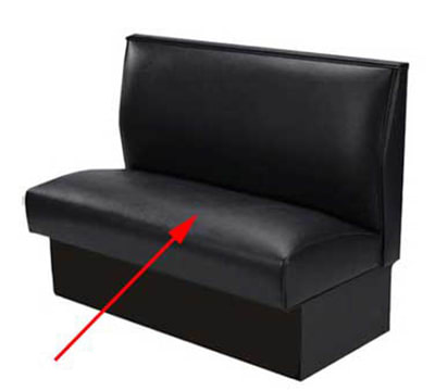 AAF BV-SEAT WN 46" Booth Seat 4" Foam Upholstered, Heavy Duty Hardwood Frame, Wine