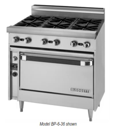 Blodgett BP-6-36C 36" 6-Burner Gas Range, NG