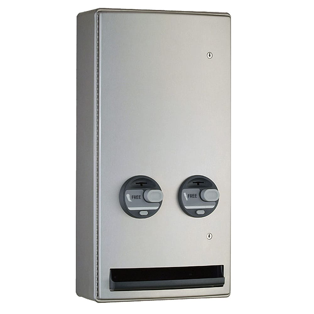 Bobrick B47069C Surface Mount Sanitary Napkin/Tampon Dispenser Free
