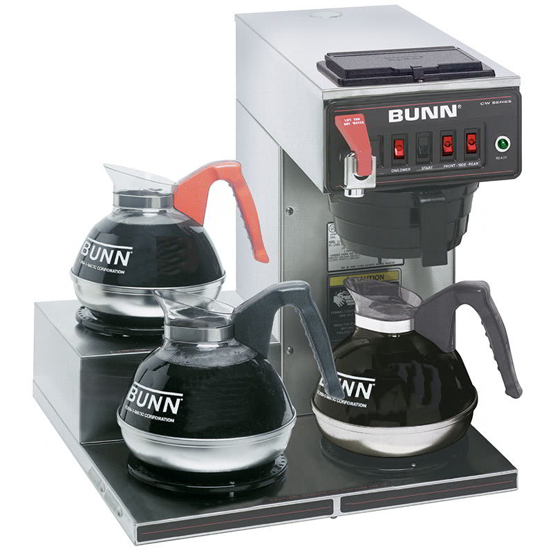 Bunn CWTF15 3 Automatic Coffee Brewer W Lower Warmers 120v 129500298 Bunn CWTF15 3 Automatic Coffee Brewer W Lower Warmers 120v 129500298